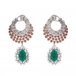 Diamond and Emerald Danglers