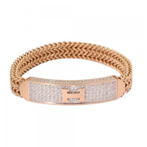 Hermes Diamond Studded Men's Bracelet