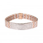 Men's Diamond and Rose Gold Bracelet