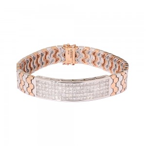 Men's Diamond and Rose Gold Bracelet