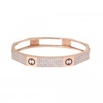 Men's Diamond and Rose Gold Bracelet