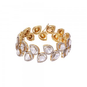 Big Diamond Polki Bracelet