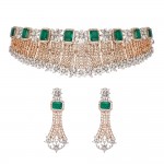 Emerald Diamond Necklace Set