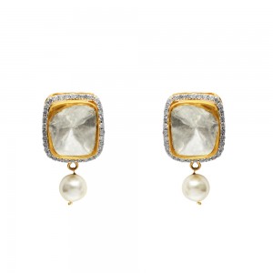 Polki & Pearl Earrings