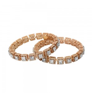 Gold Diamond Bangles