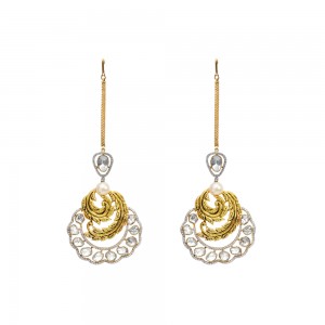 Gold and Diamond Earrings